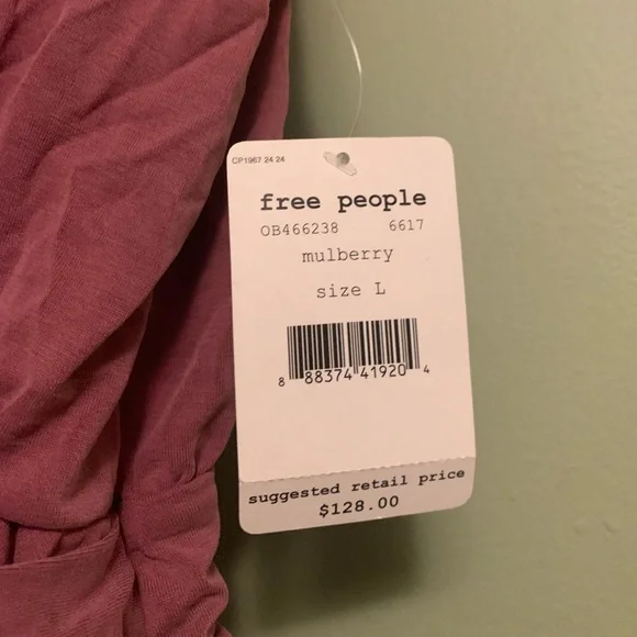 NWT Free People Mulberry Draped Dress ☮️ - Picture 6 of 8